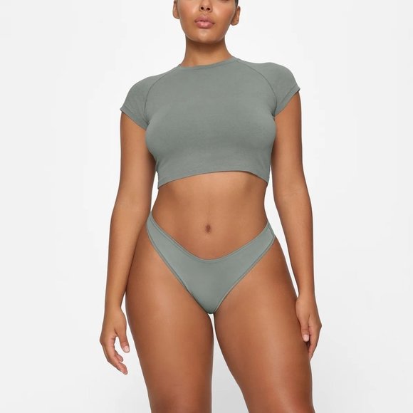 Top Manches Longues Skims Vintage - Taille XS - Marron - Coton élasthanne